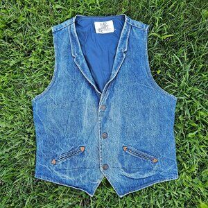 Vintage 70's Western Yallternative Bikercore Larry Mahan x Budweiser Denim Vest
